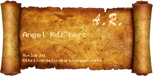 Angel Róbert névjegykártya