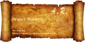 Angel Róbert névjegykártya